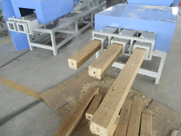 Wood pallet feet-making machine