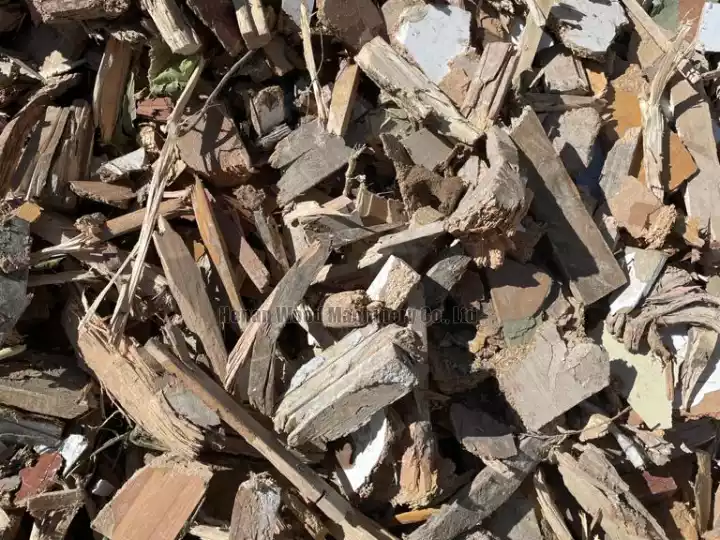 Déchets de recyclage de palettes en bois